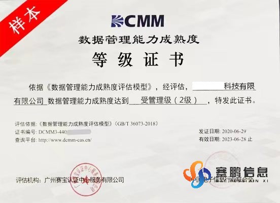 DCMM（受管理級(jí)2級(jí)）數(shù)據(jù)管理能力成熟度評估